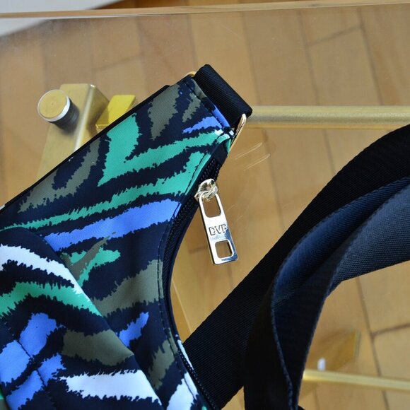 Diane von Furstenberg DVF for Target - Zebra Green Utility Crossbody Bag - Picture 8 of 10